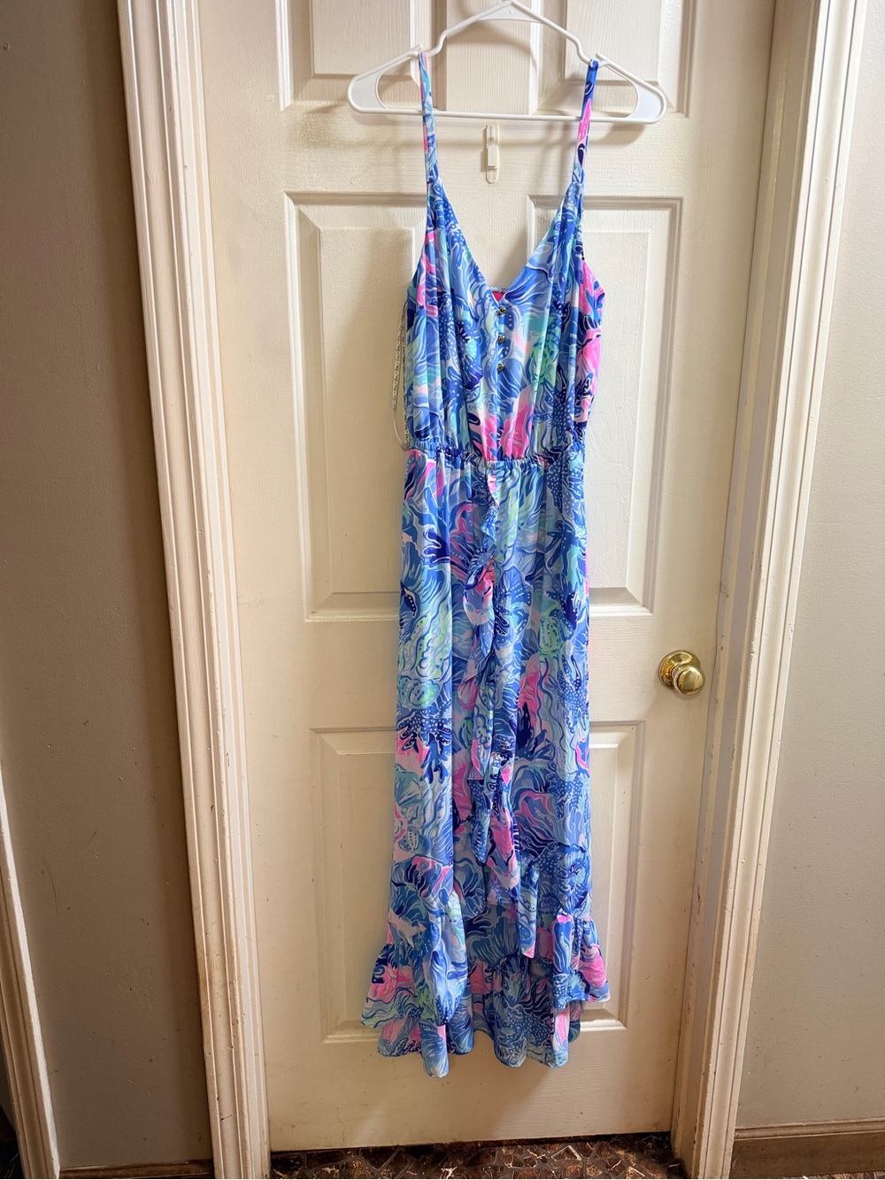 Lilly Pulitzer Blue, Pink & Green Printed One-Piece Romper